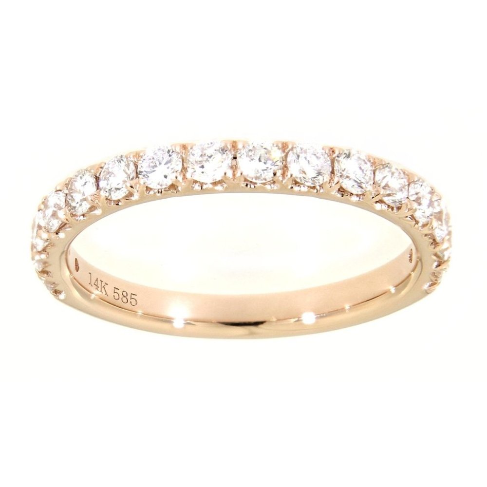 Real Diamond Stackable Wedding Band Rose Gold